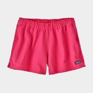 PATAGONIA Girls Baggies Shorts in Marble Pink Size L